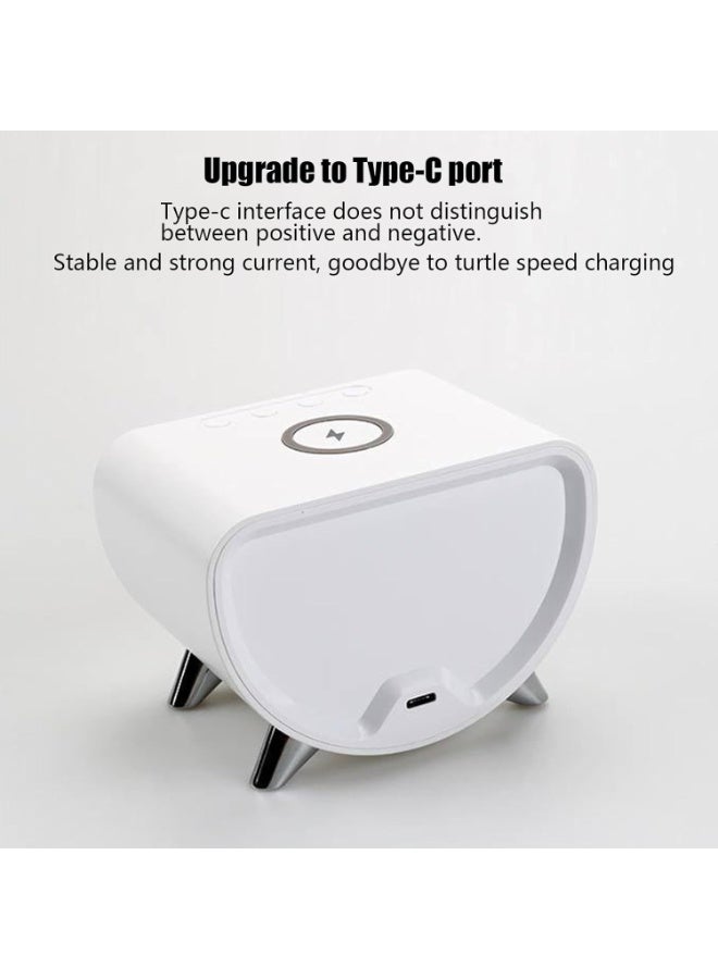 Beauenty Desk Clock with Wireless Charging - Desk LED Alarm Clock with Temperature Meter | 15W Fast Wireless Charger Station, Sleep Timer for Bedroom, Desk - Image 2