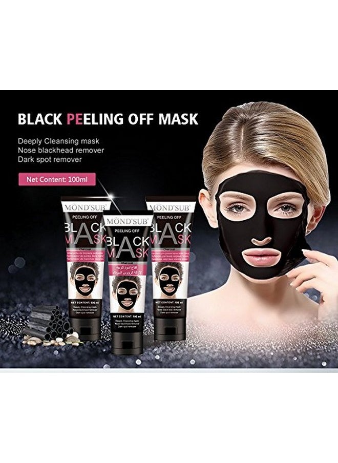 Mond'sub Peel Off Black Charcoal Mask With Volcanic Soil For Removal Of Blackhead, Acne Treatment & Oil Control - 100Ml  - Image 2