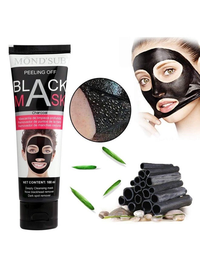 Mond'sub Peel Off Black Charcoal Mask With Volcanic Soil For Removal Of Blackhead, Acne Treatment & Oil Control - 100Ml  - Image 1