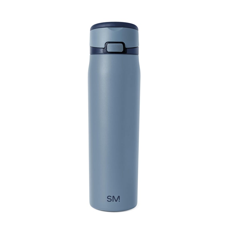 Simple Modern Mesa Loop Water Bottle with Covered Straw and Handle 30oz Cup Holder Friendly Insulated Stainless Steel Bottles for Travel Sports and School Deep Dune - Image 2