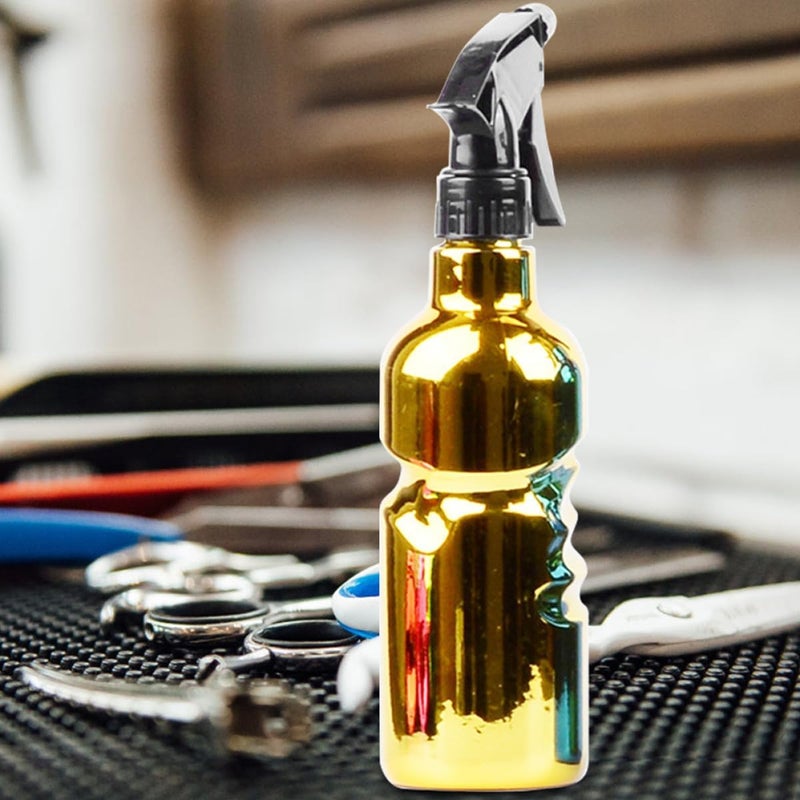 Amosfun Vintage Barbershop Spray Bottle Gold Press-type Water Mister Sprayer Fine Mist for Hairstyling Salon Use - Image 3