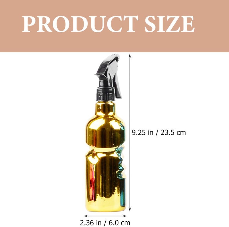 Amosfun Vintage Barbershop Spray Bottle Gold Press-type Water Mister Sprayer Fine Mist for Hairstyling Salon Use - Image 1