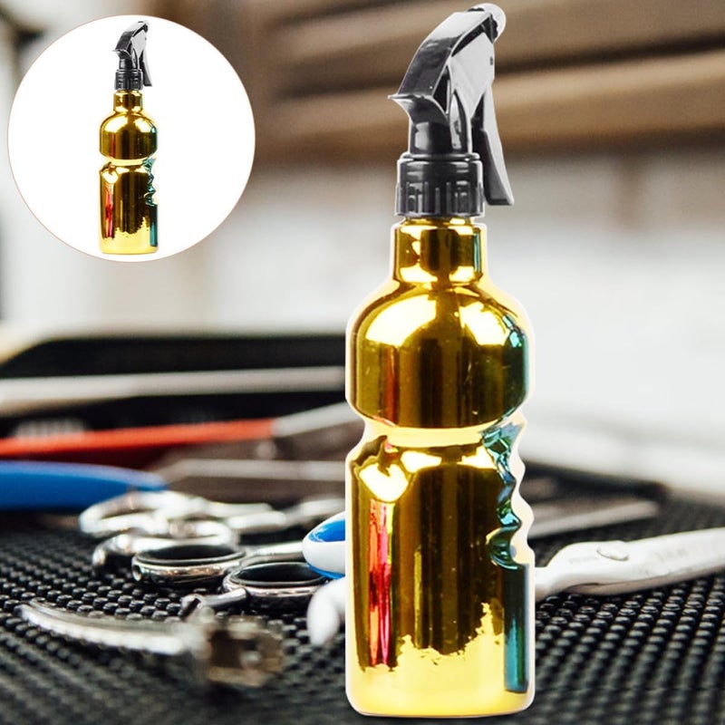 Amosfun Vintage Barbershop Spray Bottle Gold Press-type Water Mister Sprayer Fine Mist for Hairstyling Salon Use - Image 5