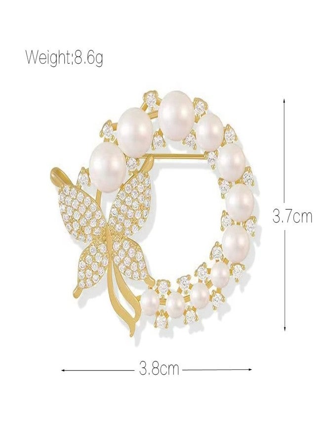 Buildcon Brooch Pin for Women, Brocher for Women,Elegant Saree Pin for Traditional Attire, Stylish Brooch Pin for Pleats, 4.2 * 3.8 cm - Image 4