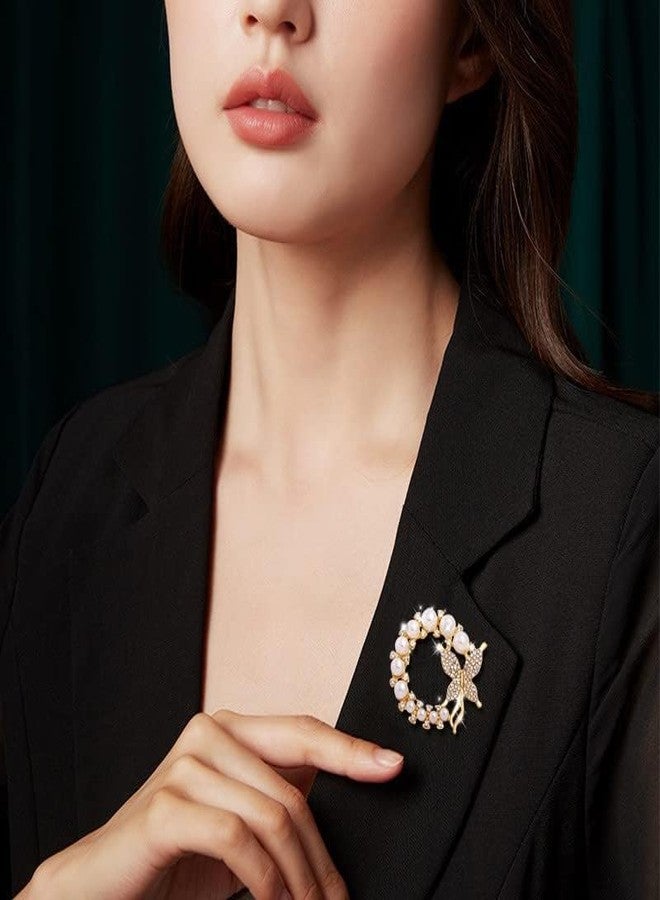 Buildcon Brooch Pin for Women, Brocher for Women,Elegant Saree Pin for Traditional Attire, Stylish Brooch Pin for Pleats, 4.2 * 3.8 cm - Image 5