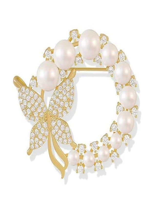 Buildcon Brooch Pin for Women, Brocher for Women,Elegant Saree Pin for Traditional Attire, Stylish Brooch Pin for Pleats, 4.2 * 3.8 cm - Image 1