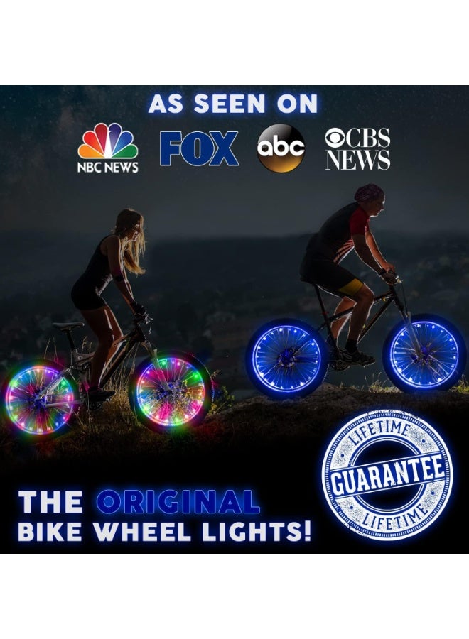 Activ Life LED Bike Wheel Lights - Festive Stocking Stuffers - Light Up Bike Wheels - Christmas Night Riding - Bicycle Illumination Bicycle Spoke Glow for Kids - Green, Pack of 2 - Image 3