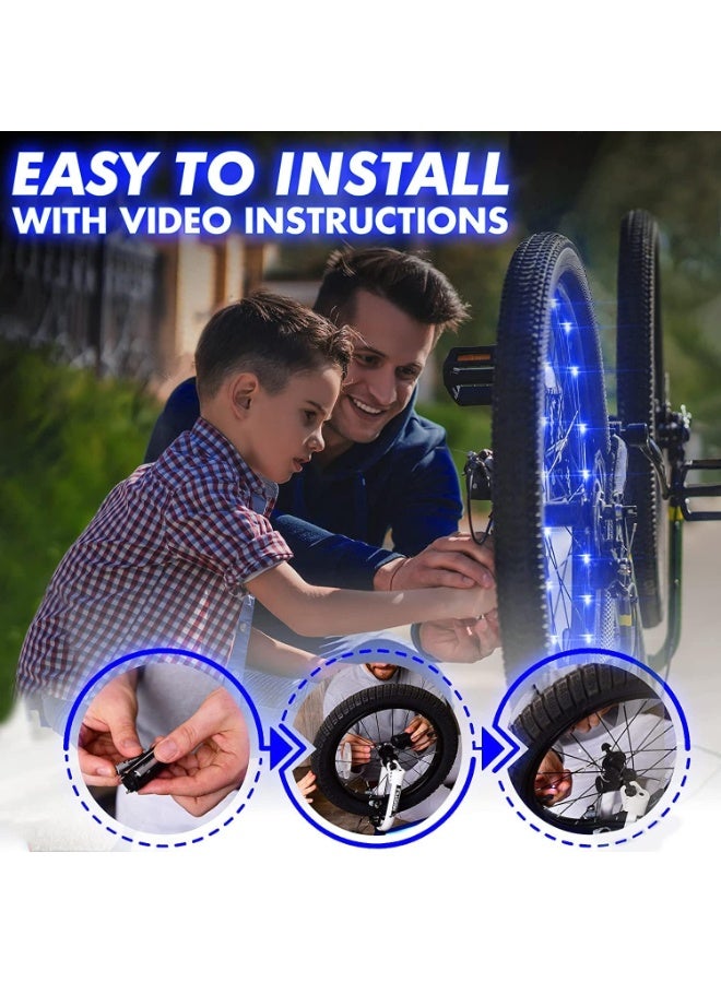 Activ Life LED Bike Wheel Lights - Festive Stocking Stuffers - Light Up Bike Wheels - Christmas Night Riding - Bicycle Illumination Bicycle Spoke Glow for Kids - Green, Pack of 2 - Image 4