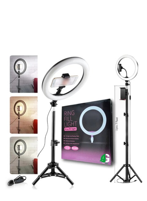 10" LED Selfie Ring Light with 54" Tripod Stand and Cell Phone Holder Perfect For Live Streaming Makeup And YouTube Videos Featuring a Dimmable Beauty Ring Light
