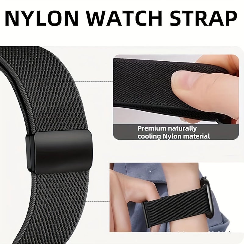 Set Of 2 Elastic Braided Sport Loop Bands Mix Color 5 For Apple Watch 49 46 45 44mm - Image 5