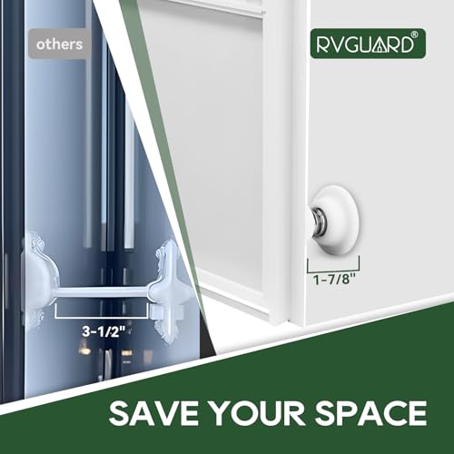 RVGUARD حامل باب مغناطيسي RVGUARD، حامل باب الأمتعة للحفاظ على الباب مفتوحًا، حامل باب RV لقافلة السفر، المخيم (أبيض، عبوة 2) - Image 4