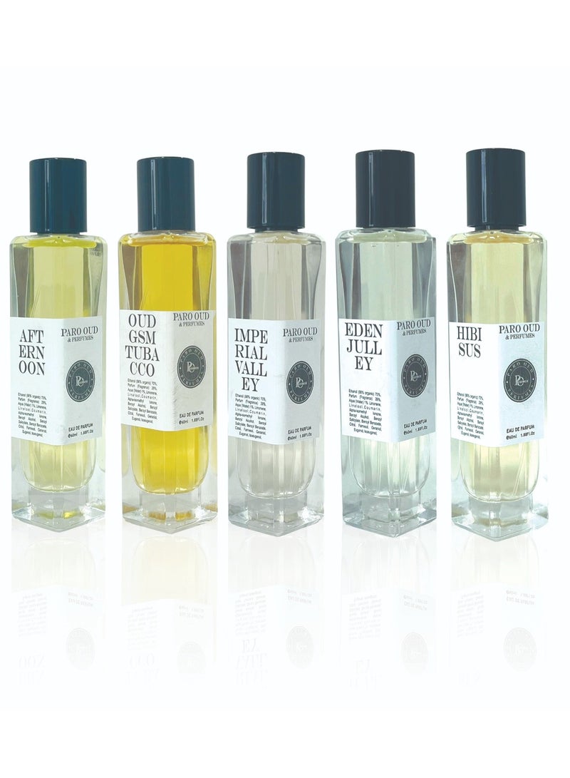 PARO OUD دمج مثالي بين العطور الفرنسية والشرقية - مجموعة حصرية من 5 × 60 مل لك! تجربة جوهر الأناقة والفخامة! - Image 1