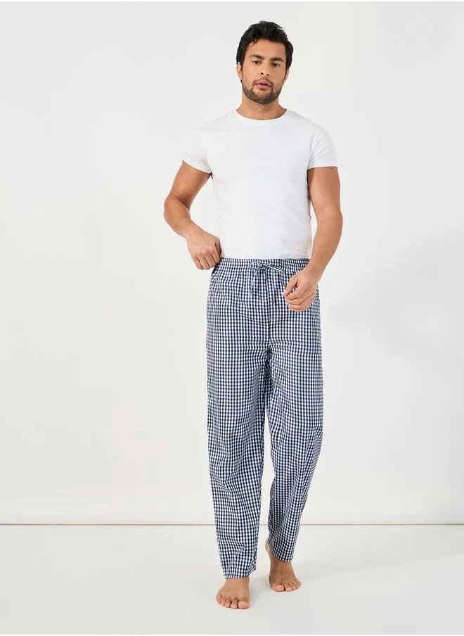 Styli Gingham Checked Woven Straight Pyjama