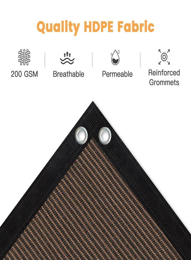Vicllax Shade Fabric Sun Shade Cloth Privacy Screen with Grommets for Patio Garden Pergola Cover Canopy 8x12 FT, Mocha - Image 3