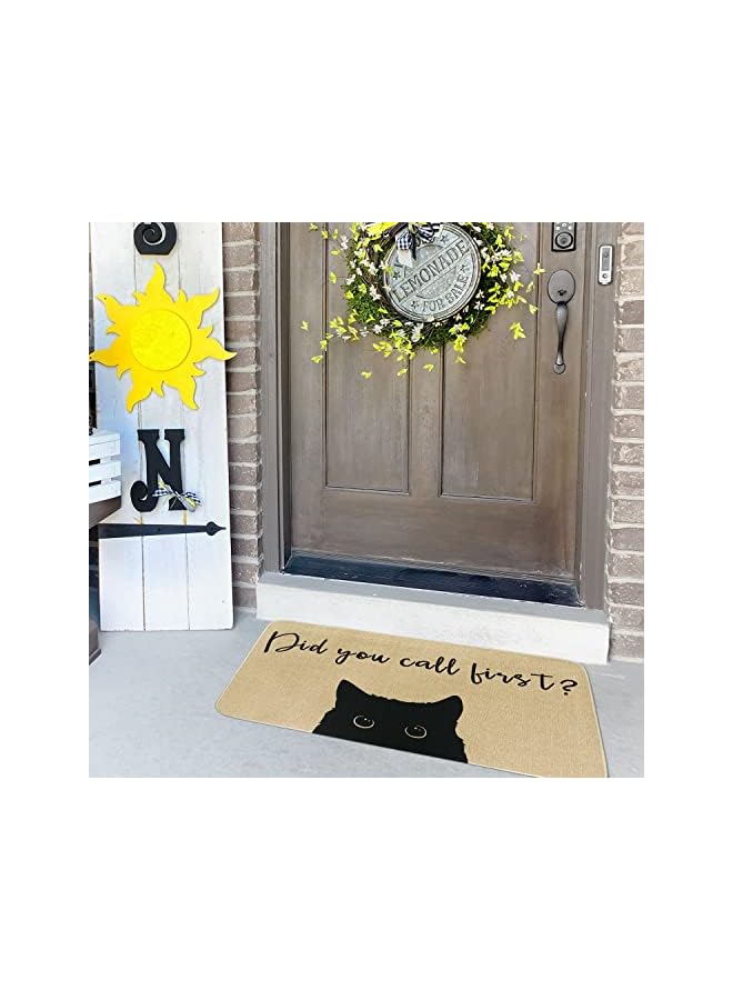 The Bros هل اتصلت أولاً؟ حصائر أبواب مضحكة للدخول الخارجي، حصائر ترحيب خارجية مضحكة مع قاعدة مطاطية غير قابلة للانزلاق، مدخل الباب الأمامي، شرفة 30X17 بوصة - Image 2