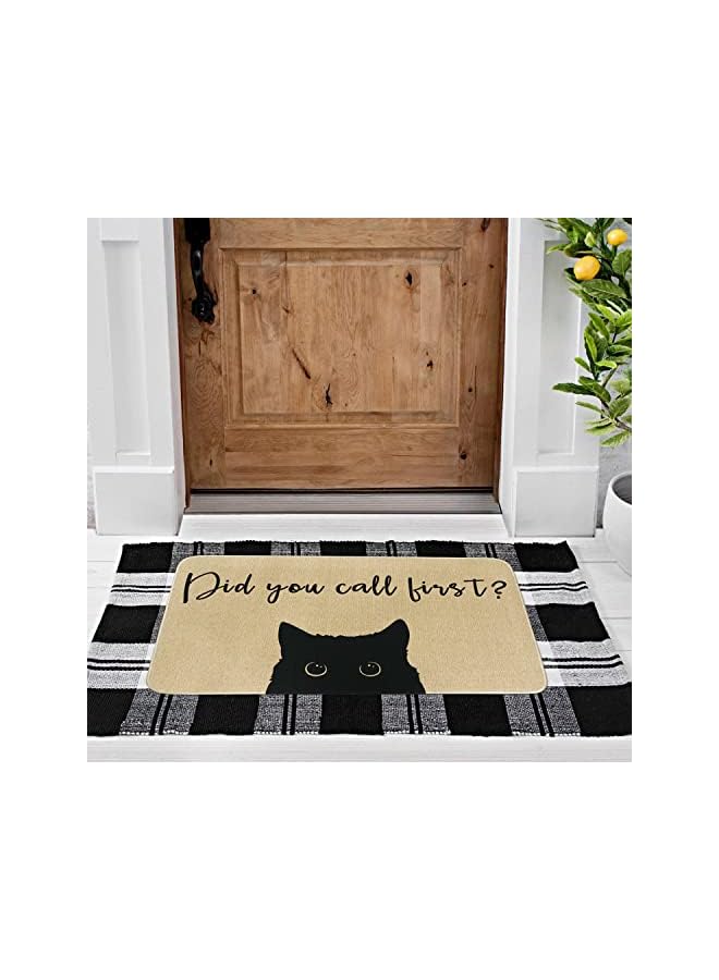 The Bros هل اتصلت أولاً؟ حصائر أبواب مضحكة للدخول الخارجي، حصائر ترحيب خارجية مضحكة مع قاعدة مطاطية غير قابلة للانزلاق، مدخل الباب الأمامي، شرفة 30X17 بوصة - Image 5