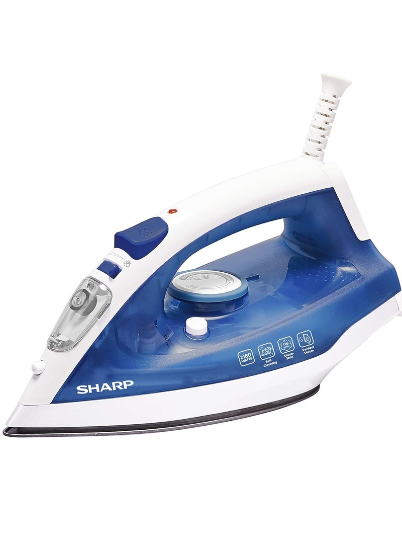 Sharp Steam Iron, 200ml, 2180 Watt, Blue - EISU11B3 200 ml 2180 W EISU11B3 BLUE - Image 1