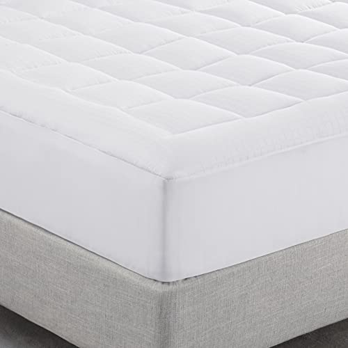 Serta ComfortSure Full Mattress Cover, Fitted Pillow Top Mattress Pad, Super Soft and Breathable Quilted Cotton Protector with 18" Elastic Deep Pockets for Secure Fit, White - Image 5
