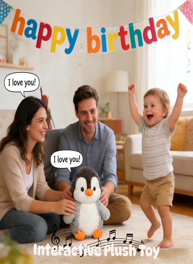 Easfan Penguin Talking Singing Stuffed Animal with Swaying Flapping Wings Interactive Plush Toy Funny Toy for Kids Toddlers Christmas Der Gifts,9'' - Image 4