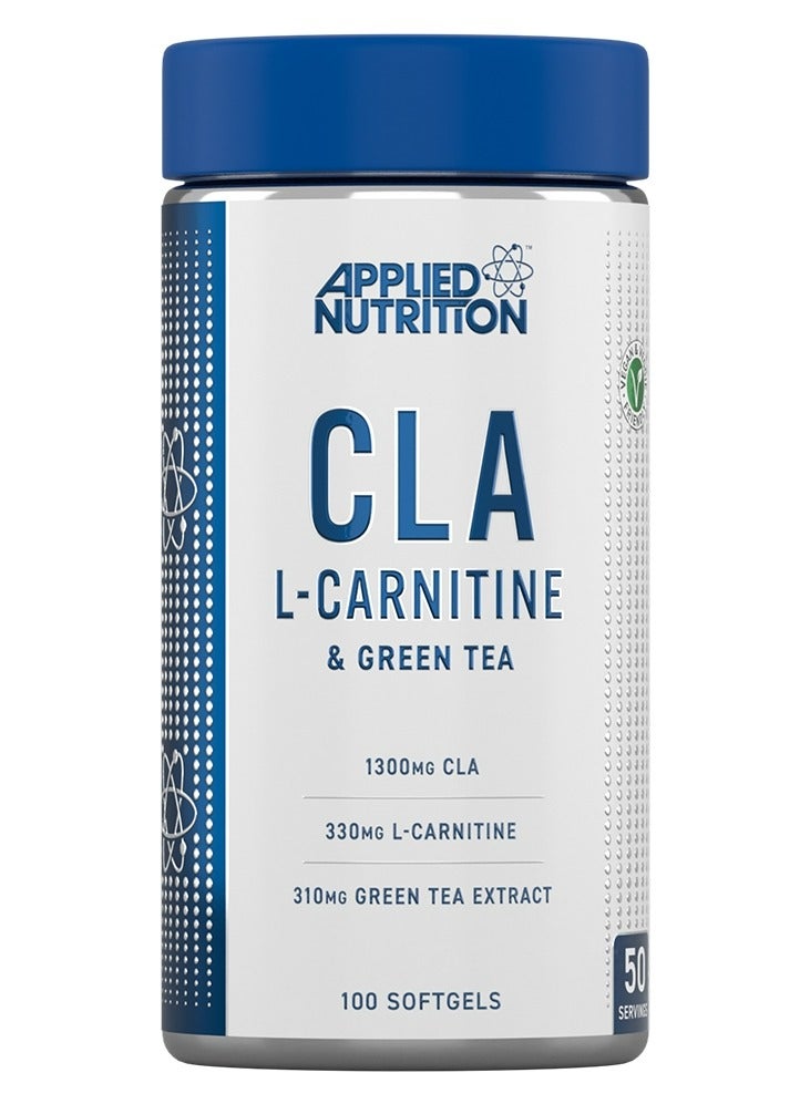 Applied Nutrition CLA L-Carnitine and Green Tea, 100 Softgels - Image 1