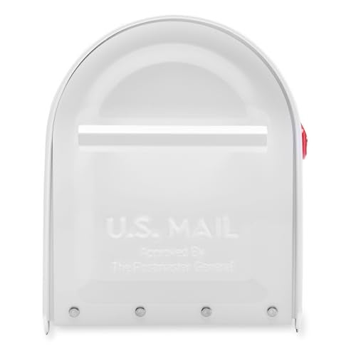 Architectural Mailboxes 5560W-R-10 Sequoia Postmount Mailbox, Large, White, 20. 79 in. x 8. 03 in. x 9. 72 in. - Image 2