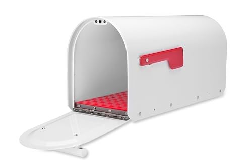 Architectural Mailboxes 5560W-R-10 Sequoia Postmount Mailbox, Large, White, 20. 79 in. x 8. 03 in. x 9. 72 in. - Image 3