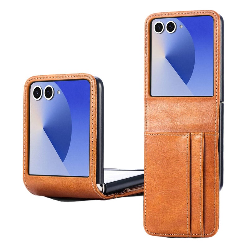 Protective Case | Brown | Plastic | Shockproof Cover for Samsung Galaxy Z Flip 4 - Image 1