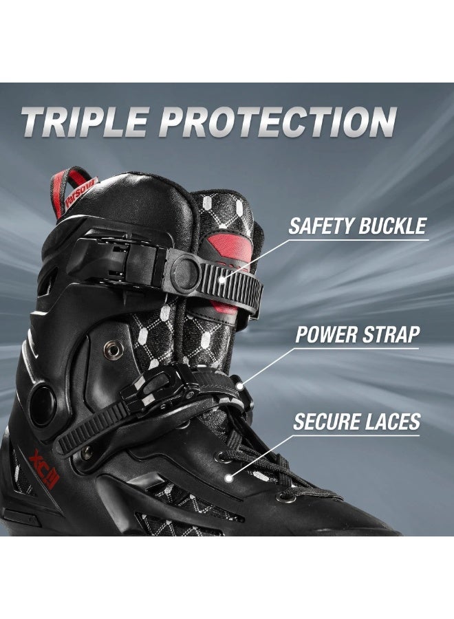 PAPAISON Premium Performance Inline Skates for Adults – Upgraded High-Speed Bearings, Breathable Memory Foam Lining, Durable Carbon Fiber Frame – Ideal for Fitness, Urban Skating & Speed Training - Image 3