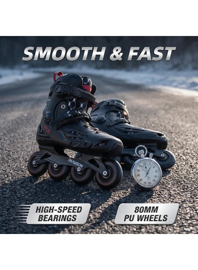 PAPAISON Premium Performance Inline Skates for Adults – Upgraded High-Speed Bearings, Breathable Memory Foam Lining, Durable Carbon Fiber Frame – Ideal for Fitness, Urban Skating & Speed Training - Image 4