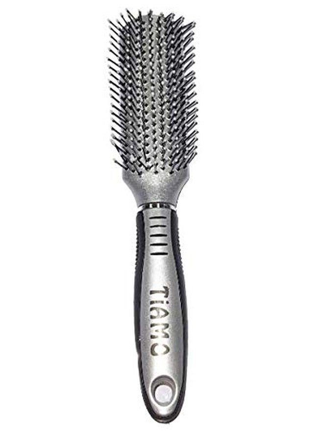 Tiamo Flat Plastic Silver Hairbrush for daily use - Image 2