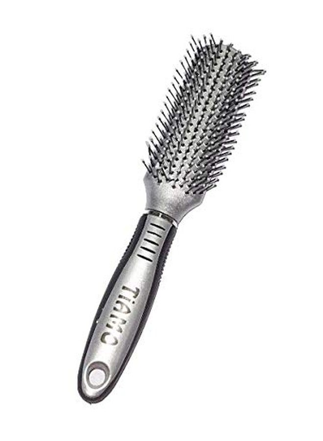 Tiamo Flat Plastic Silver Hairbrush for daily use - Image 3