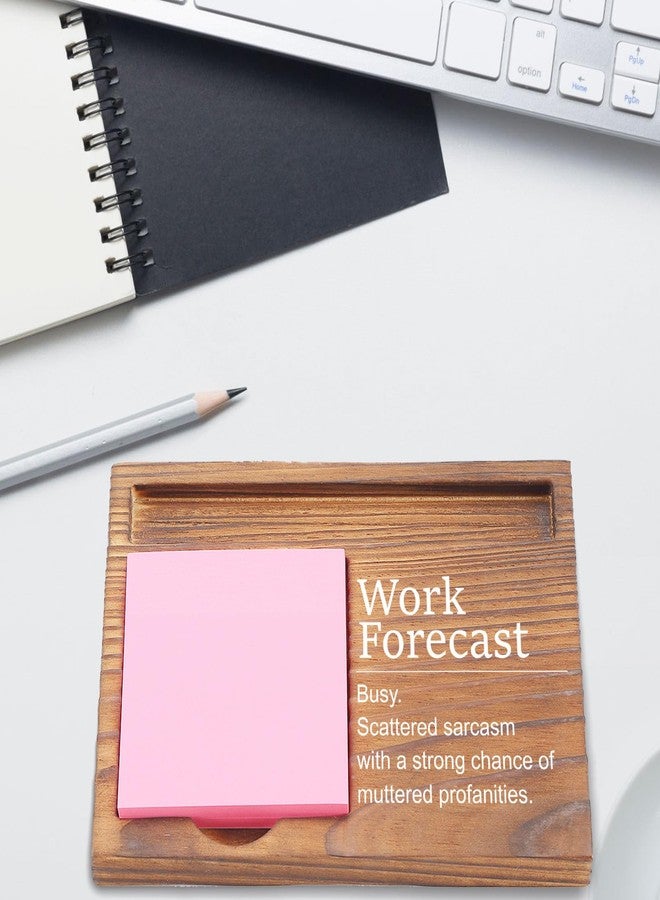 EFFJNSG Work Forecast Sticky Note Holder, Funny Office Desk Organizer, Sarcastic Work Gift for Coworkers, Boss, Employees, Self-Stick Note Pad Holders EDP125 - Image 2