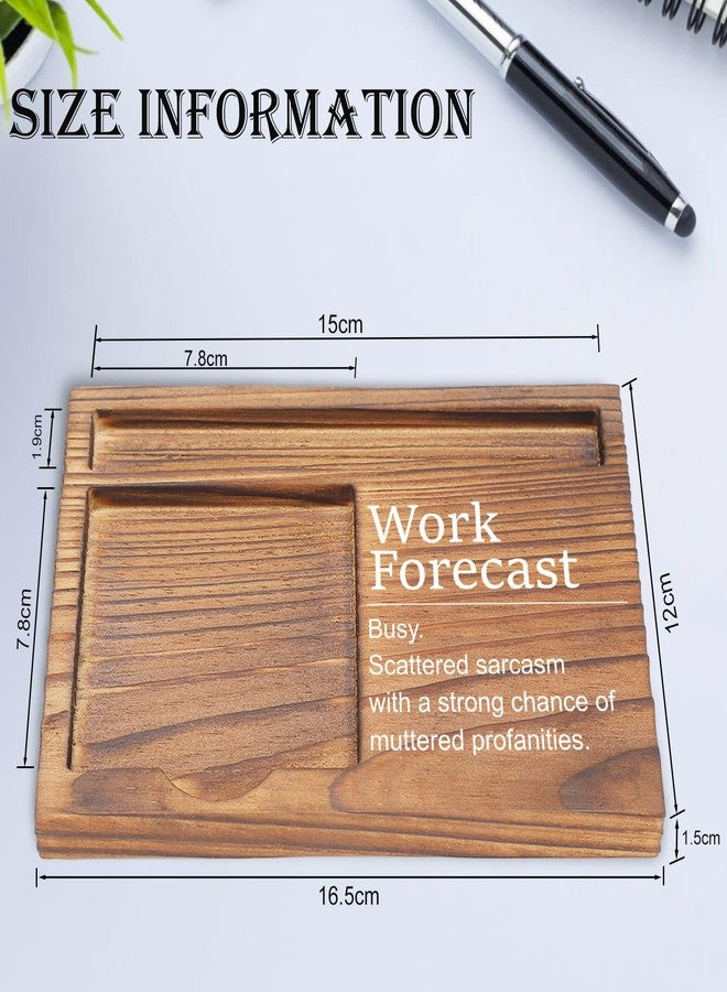 EFFJNSG Work Forecast Sticky Note Holder, Funny Office Desk Organizer, Sarcastic Work Gift for Coworkers, Boss, Employees, Self-Stick Note Pad Holders EDP125 - Image 4