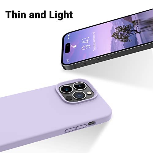 OTOFLY Designed for iPhone 14 Pro Case, Silicone Shockproof Slim Thin Phone Case for iPhone 14 Pro 6.1 inch (Cloud Mauve) - Image 4