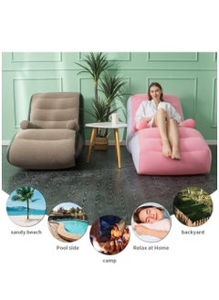 Folding Waterproof Air Furniture, Inflatable Sofa Set, Lazy Sofa, Chaise Lounges, Travel Camping Chair for with Ottoman Footrest, Air Pump and Handrails for Home, Office, Outdoor - pzsku/Z45DFDC830F9C5971CF21Z/45/_/1703834586/c7b04d58-a8b5-4f6e-9a56-fd459576cb69