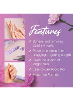 Flowery Cuticle Remover 2In1 Treatment Softens And Removes Dead Skin Cells 0.5 Ounce 1Pack  - Image 4