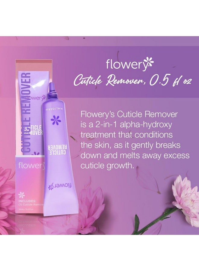 Flowery Cuticle Remover 2In1 Treatment Softens And Removes Dead Skin Cells 0.5 Ounce 1Pack - Image 2