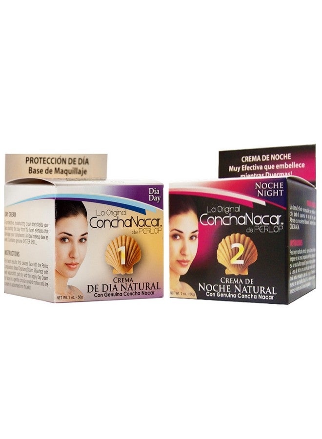 Concha Nacar Concha Nacar Face Cream Combo 1-2 - Day Cream 2oz, Night Cream 2oz - Crema De Dia, Crema De Noche - Para Piel Manchas En Cara - Image 1