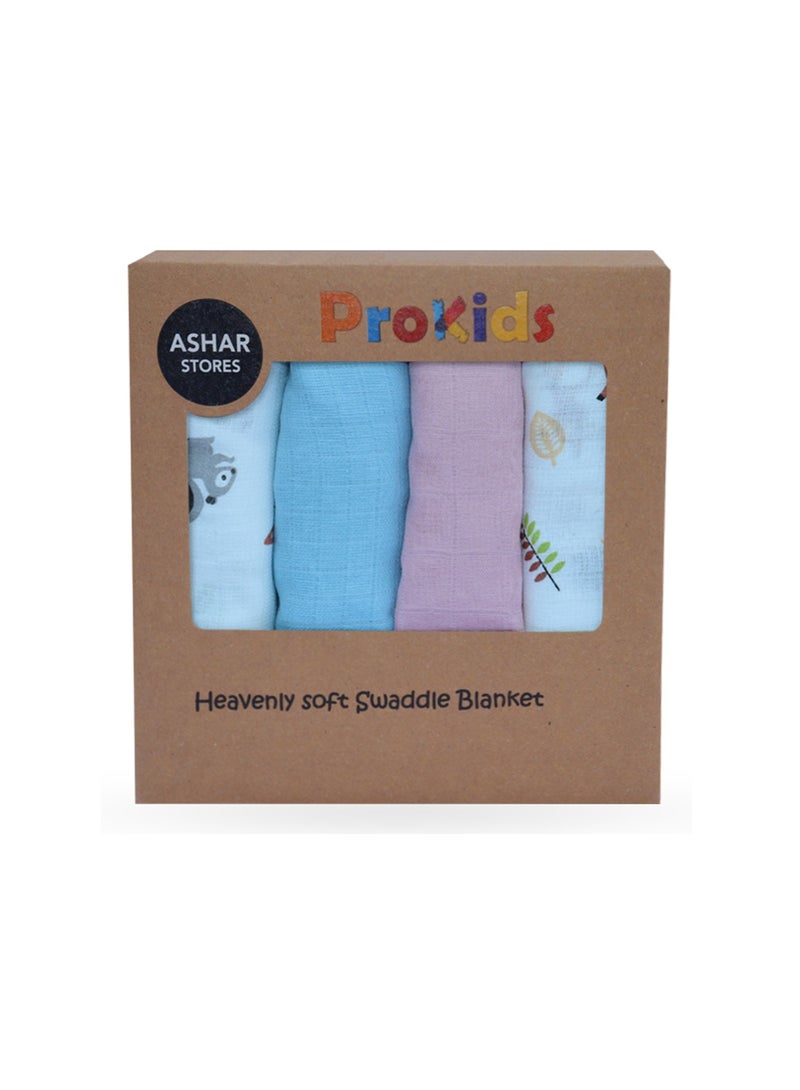 SPACEDOUT MUSLIN SWADDLE BLANKET PACK OF 4 - Image 1