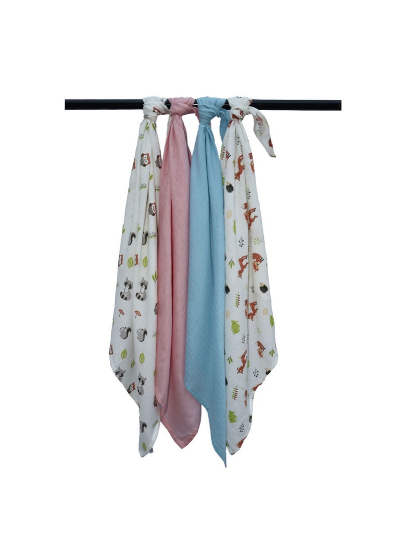 SPACEDOUT MUSLIN SWADDLE BLANKET PACK OF 4 - Image 4