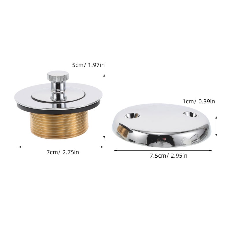 2 Sets Bathtub Drain Assembly Kit With Strainer And Drain Replacement Kit For Tub Drain And Overflow - Image 5