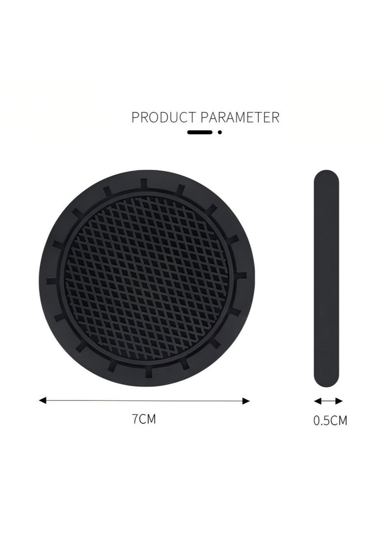 Beauenty Car Cup Holder Coaster, 4 Pcs Non-Slip Universal Insert Coaster, Durable, Suitable for Most Car Interior, Car Accessory for Women Men - Image 3