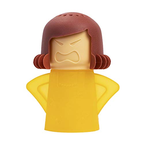 Aivwis Angry Mom Microwave Cleaner Mad Mama Microwave Steam Cleaner Just Add Vinegar and Water Easily Cleans the Crud in Minutes Yellow