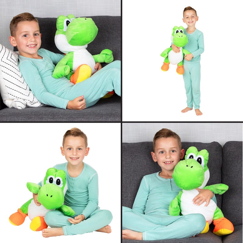 Franco Kids Bedding Super Soft Plush Cuddle Pillow Buddy, One Size, Mario Yoshi - Image 5