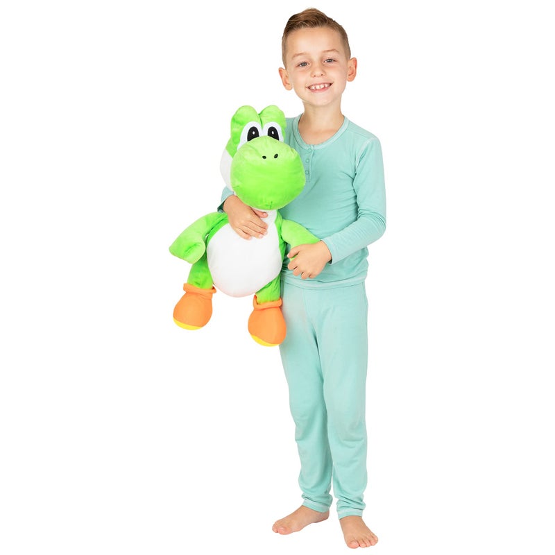Franco Kids Bedding Super Soft Plush Cuddle Pillow Buddy, One Size, Mario Yoshi - Image 1