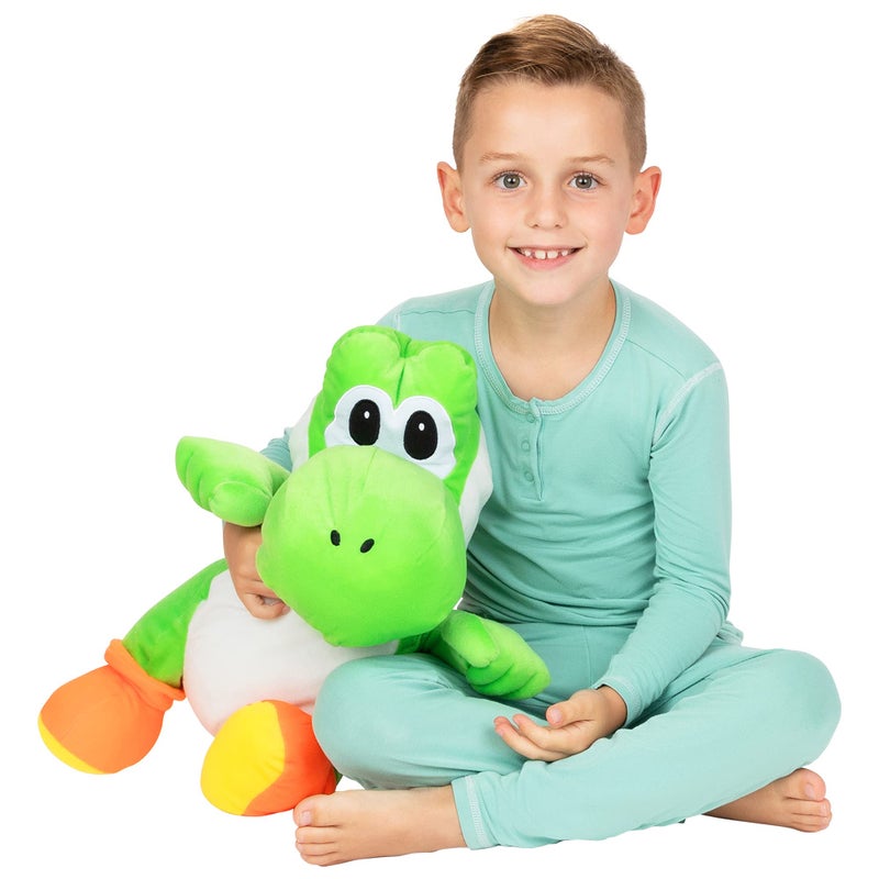 Franco Kids Bedding Super Soft Plush Cuddle Pillow Buddy, One Size, Mario Yoshi - Image 2