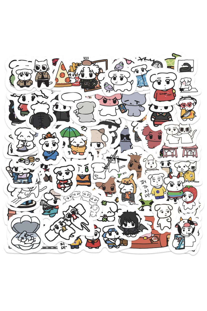 MULTICOLOR 80Pcs Kpop Aespa Stickers Aespa Winter DIY Stickers Scrapbooking Phone Luggage Skateboard