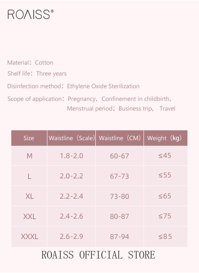 roaiss 10 Pack Set Women's Disposable Briefs Pregnant Confinement Postpartum Sterile High Stretch Panties Mid-waist Hygiene Soft Underpants Individual Package Underwear White  - Image 3