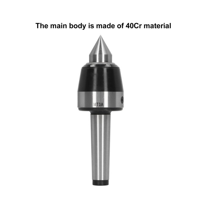 CNC Tool: 40Cr Steel Shaft Carbide Tipped Center Point - High Rigidity Stable Smooth Rotation Lathe Spindle for Medium High Speed Lathes CNC Lathe Shaft Parts Machining - Image 3