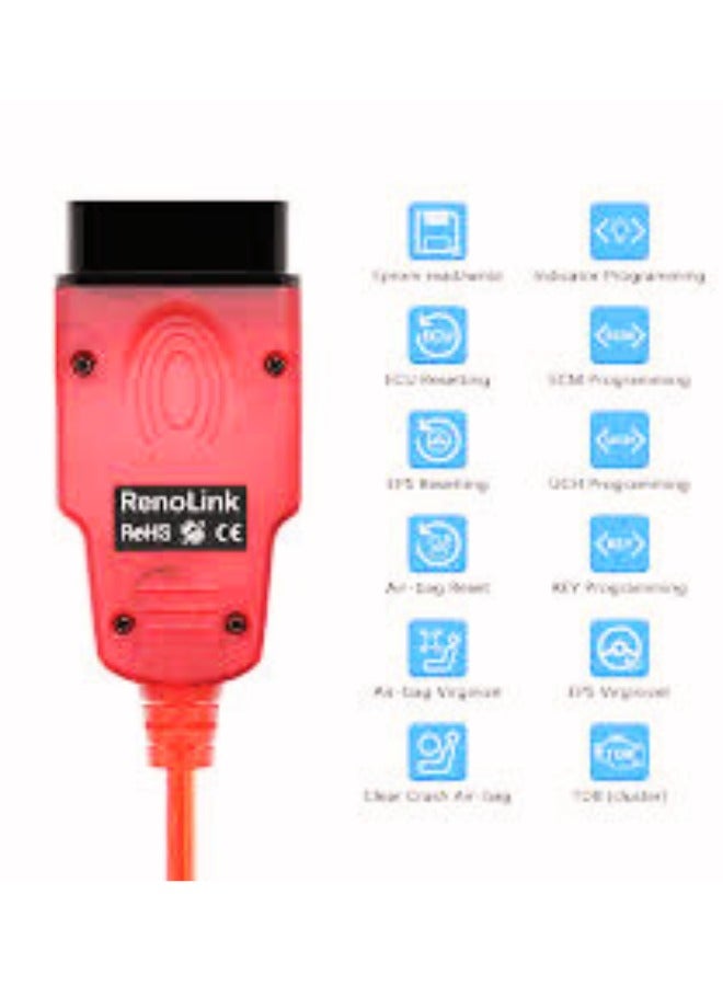 X-PRO5 Renolink V2.10 for OBD2 Programmer Reno Link USB Diagnostic Cable for Renault Dacia - Image 1